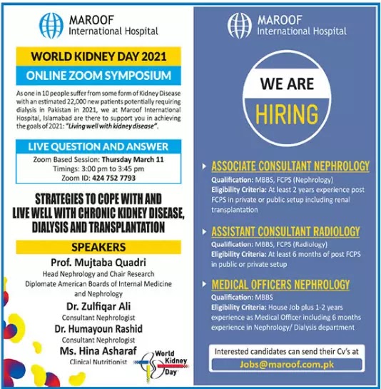 Maroof International Hospital | Medical Jobs 2021