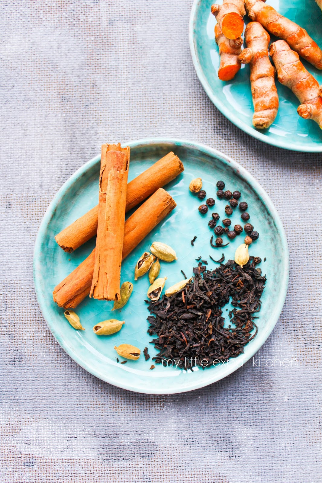 My Little Expat Kitchen Ginger and turmeric tea with spices