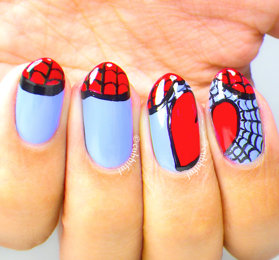 DIY Spiderman Nail Art. | Harmini Asokumar