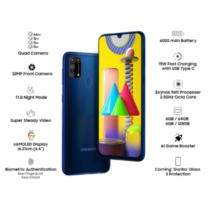 samsung m31 ocean blue 128gb