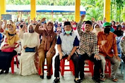 Kades Menyampaikan inspirasi Pemdes dan masyrakat  Kepada Anggota DPRD Riau Berkunjung ke Bantan Timur