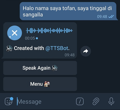 Cara Mengubah Teks Jadi Suara Dengan Bot Telegram Blogger Toraja
