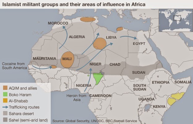 Anthropology Of Accord Map On Monday African Islamist Militant Groups