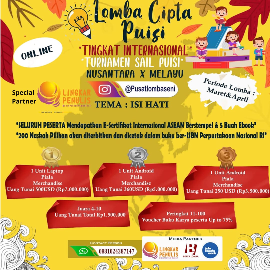 Lomba Puisi Online Gratis 2020 Ada Lomba