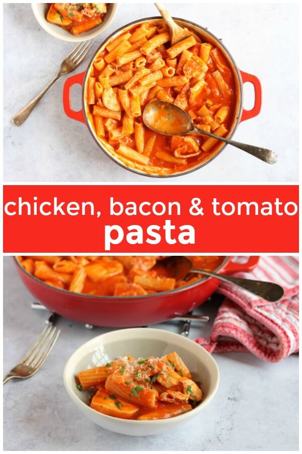 Chicken, Smoked Bacon & Tomato Pasta A Cornish Food Blog Jam and