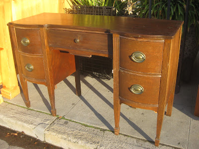 UHURU FURNITURE & COLLECTIBLES: SOLD - Duncan Phyfe Mahogany Desk - $95