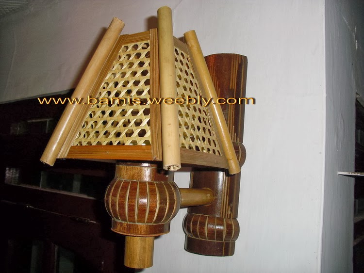 Handycraft Souvenir kap  Lampu  Antik dari bambu 