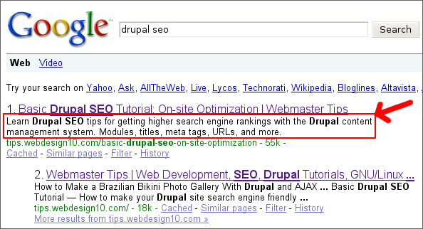 meta description drupal