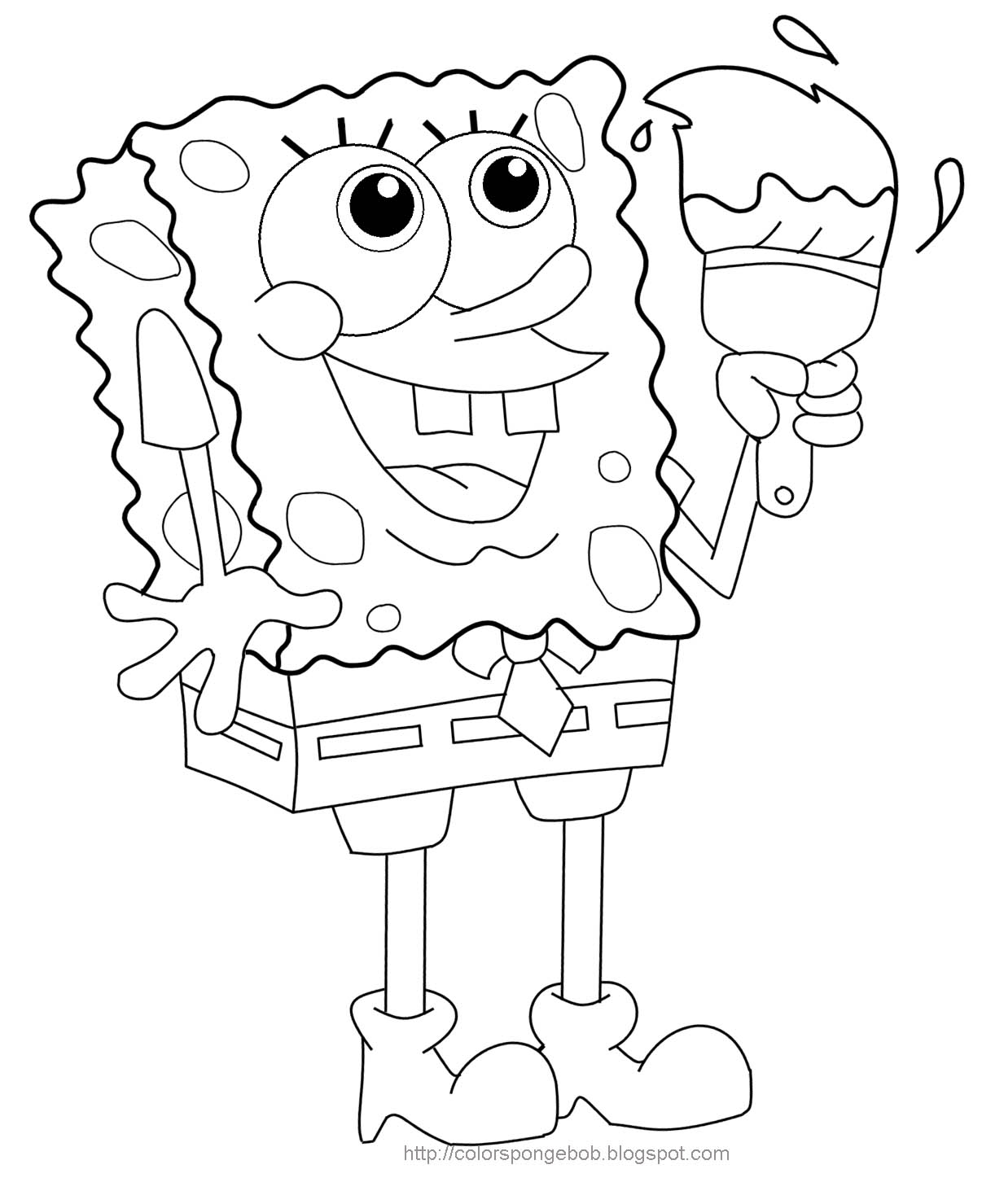 a coloring pages of spongebob - photo #26