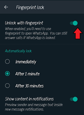how to lock whatsapp in hindi- Unlock with fingerprint