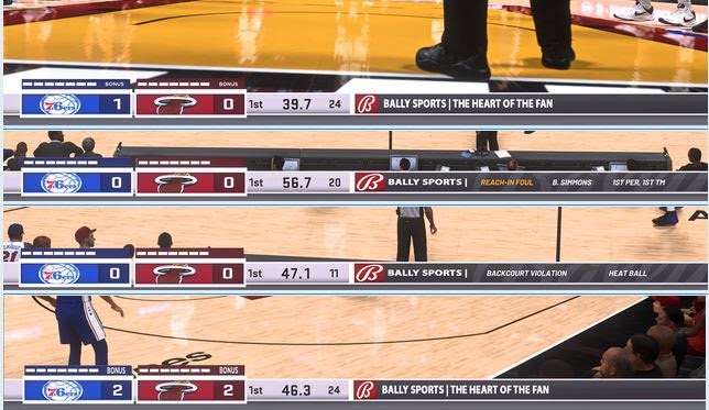 NBA 2K21 Bally Sports Scoreboard and Breakboard with Wipe and Watermark