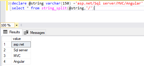 SQL SERVER : Split comma separated string value - ASPMANTRA | Asp.Net ...