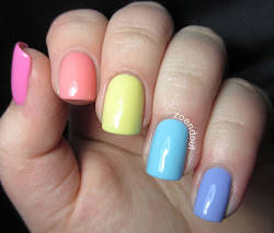 rainbow pastel nails