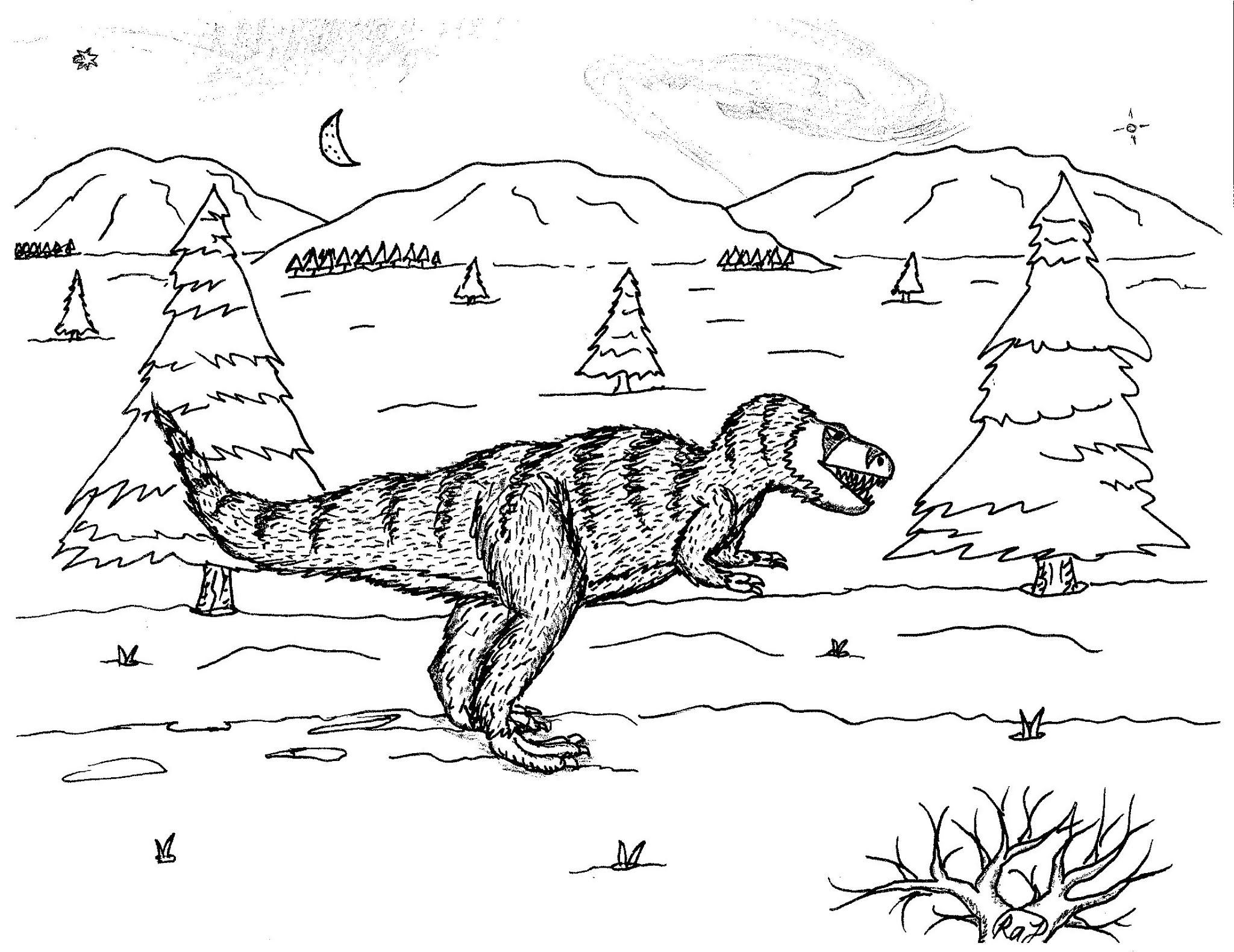 Robin's Great Coloring Pages: Nanuqsaurus and Cryodrakon of the Cretaceous Arctic coloring pages