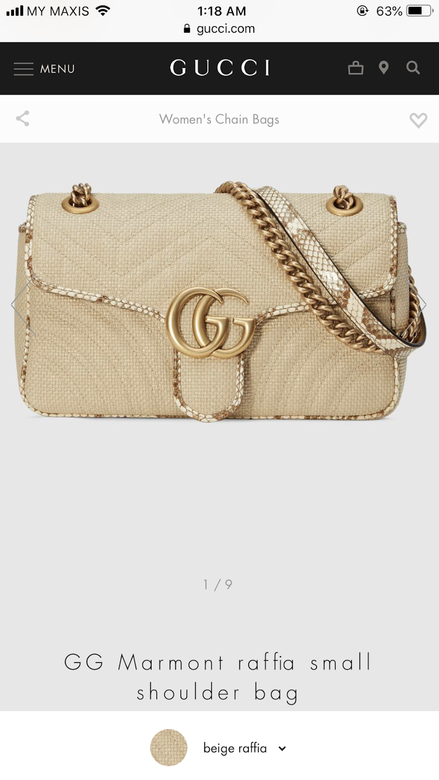 WE Do Love Luxury: GUCCI GG Marmont Raffia Shoulder Bag Style ‎443497 ...