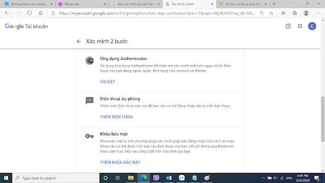 Dùng google authenticator bảo vệ Gmail