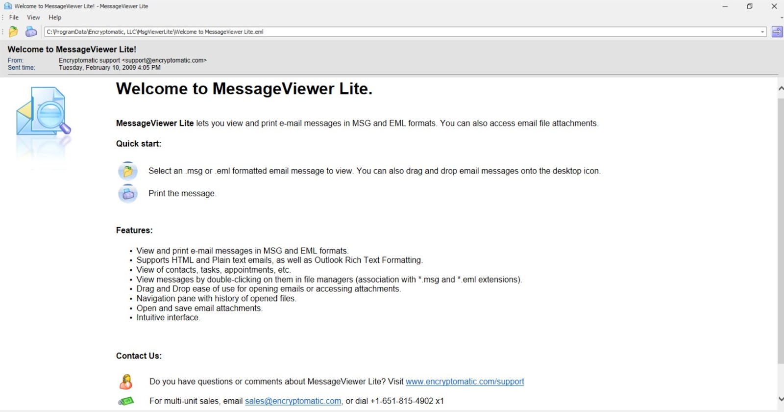 Encryptomatic® News MessageViewer Lite Email Viewer is Updated