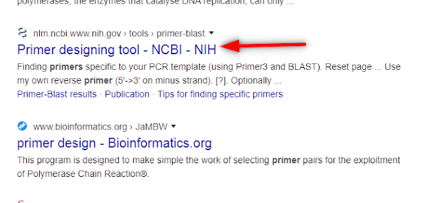 Primer designing- designing a Primer by NCBI Tool - TechSci