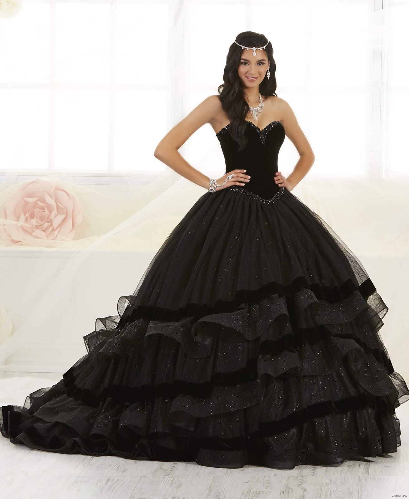 Vestidos Negros Vestido Madre QuinceaÃ±era Vestidos De QuinceaÃ