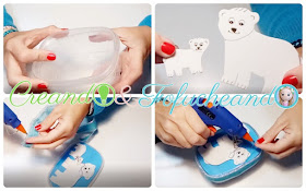 Detalles-cajita-para-regalo-con-envase-de-plástico-y-goma-eva-manualidades-navideñas-con-osos-polares-creandoyfofucheando