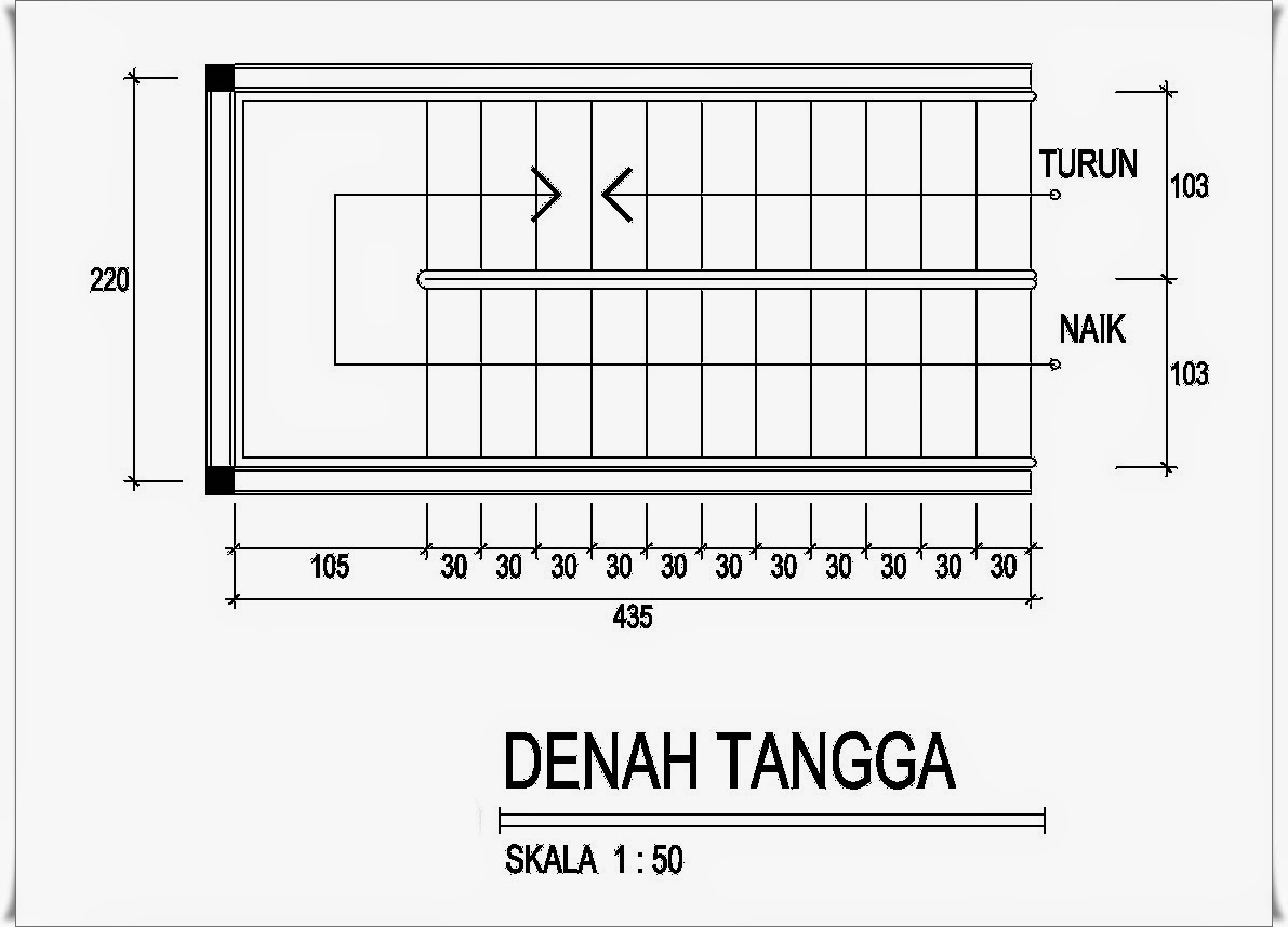 Denah Tangga Dan Detail Penulangan Tangga Sederhana Home Design