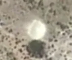 Close up image of the Nevada Google Maps UFO.