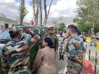 MS Dhoni Independence Day Ladakh