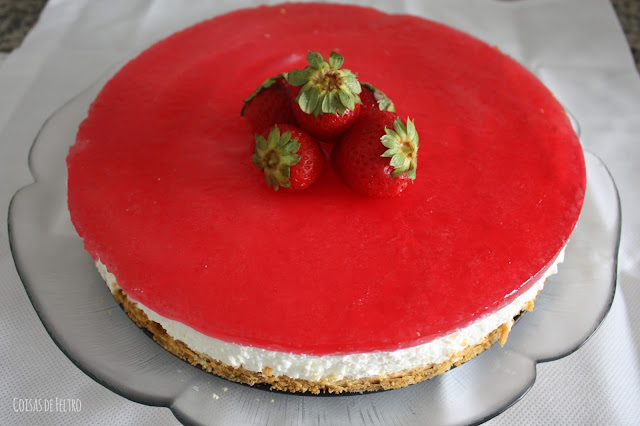cheescake de morango sobremesas