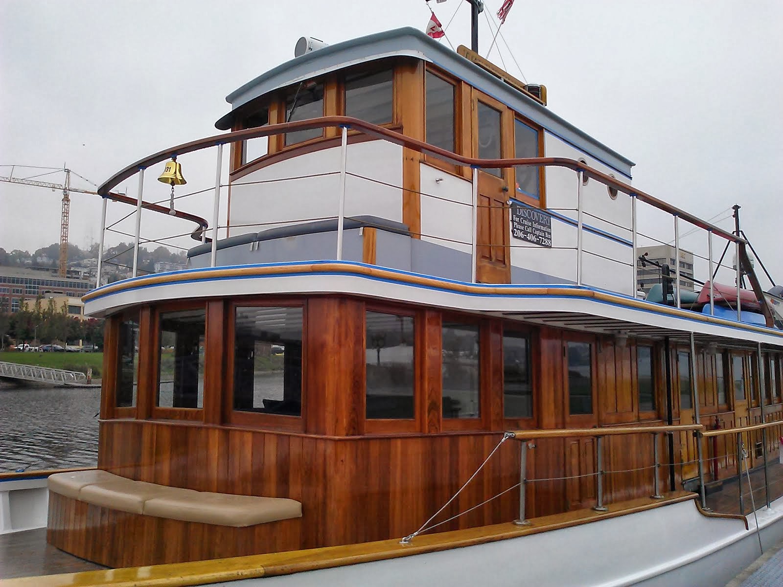 M/V Discovery Wheelhouse moved up and saloon built below