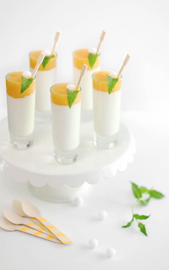 Peaches and Cream Panna Cotta Shots and My Favorite Gelatin Alternative