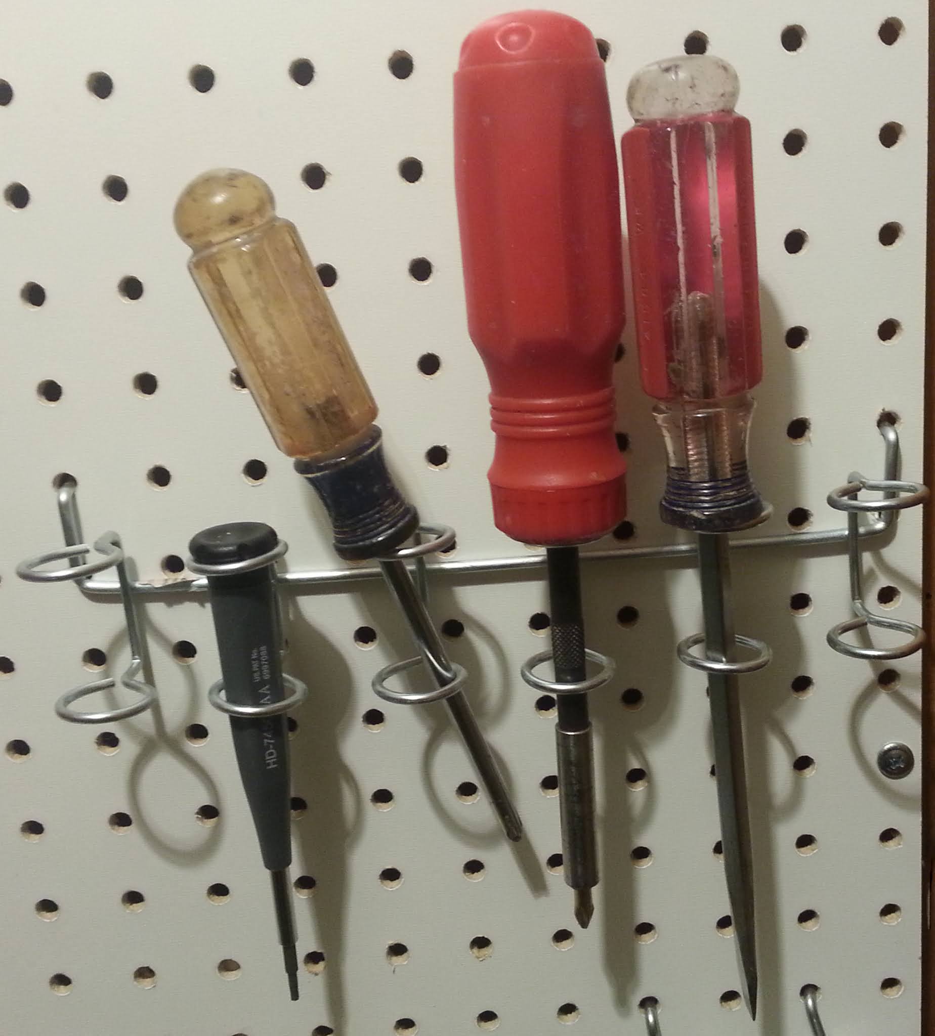 Pegboard Tool Storage Screwdrivers