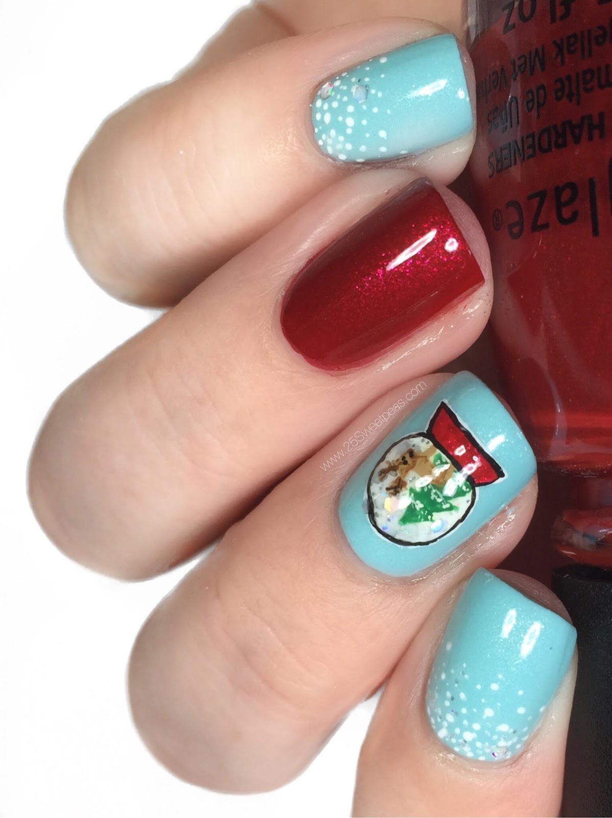 Snow Globe Nail Art | Paint With Me - 25 Sweetpeas