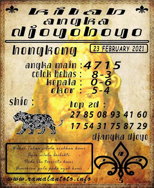 26 Prediksi jp hk 23 februari 2021