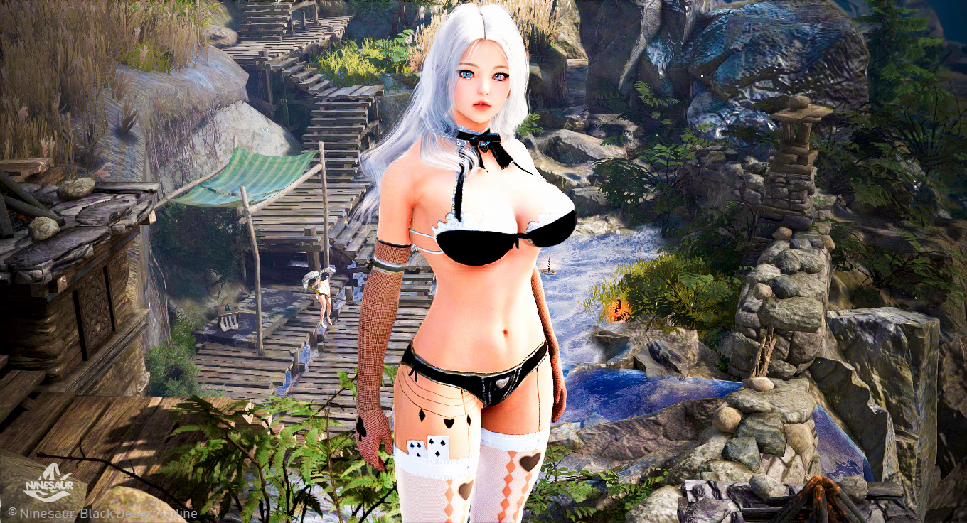 NINESAUR Black Desert Online Queen Heart Underwear