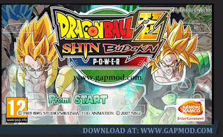 Menu Dragon Ball Z Shin Budokai Power (MOD) Broly PPSSPP