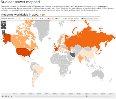 BBC Nuclear power mapped