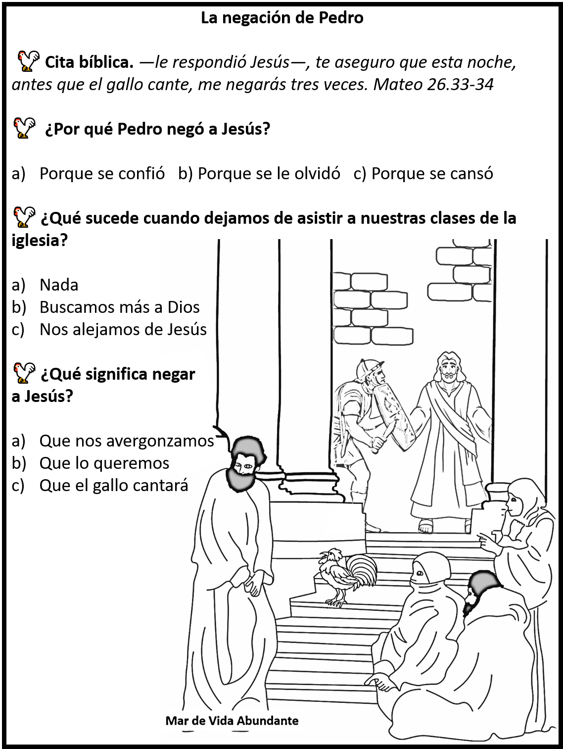 La negación de Pedro Mar de Vida Abundante