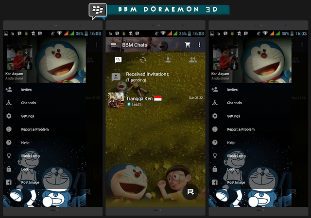 BBM Mod Tema Doraemon 3D Versi 2.12.0.9 APK