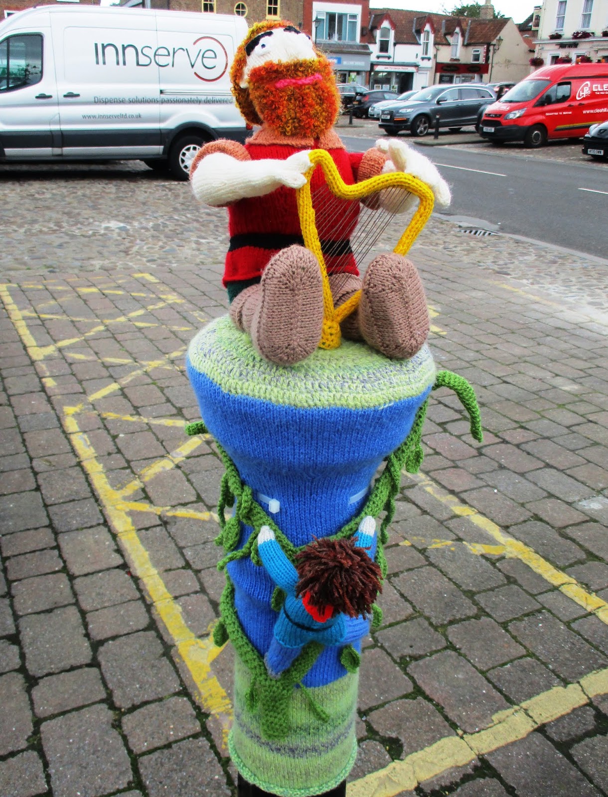 Love my life Yarn bombing in Thirsk.