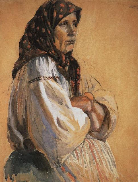 Серебрякова Зинаида Евгеньевна - Портрет няни. 1903