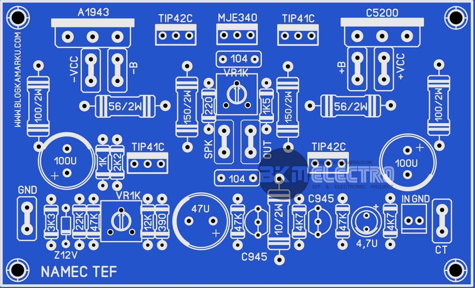 PCB Layout Power Amplifire NAMEC TEFF – BLOGKAMARKU