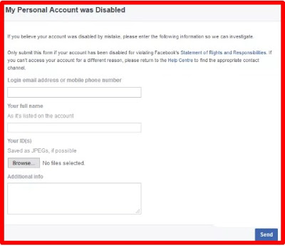 Steps On How to Open Disabled Facebook Account