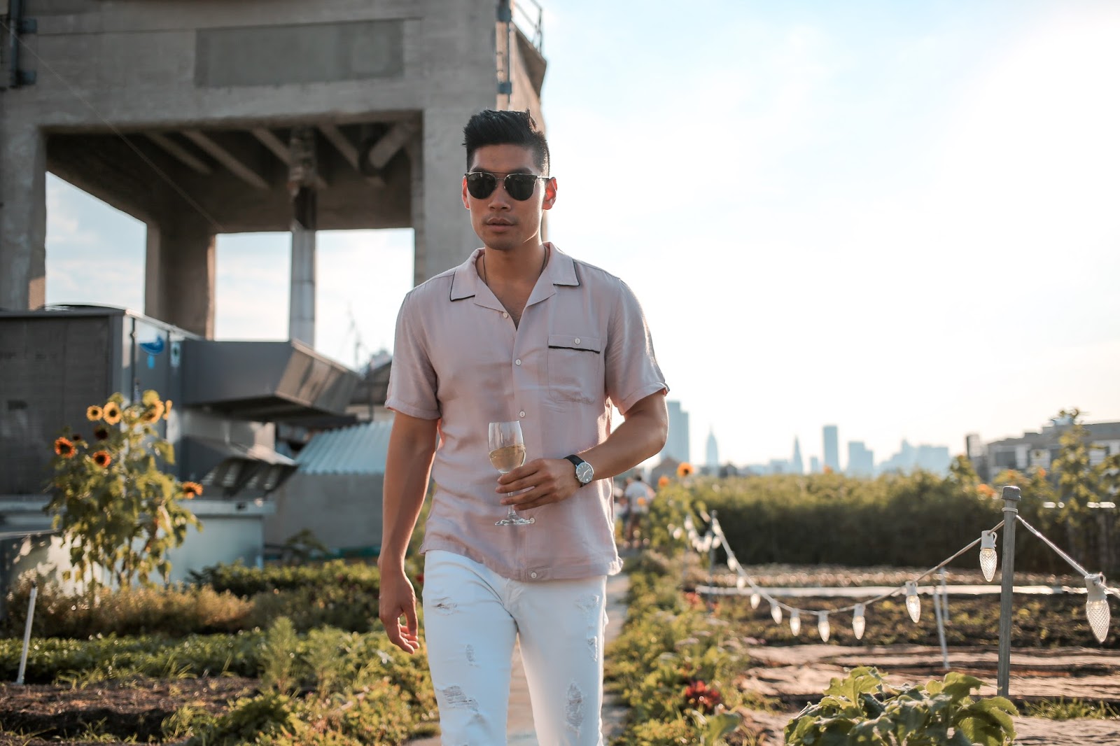 Men's Summer Style at Long Island City Rooftop Garden - Versace, Movado, True Religion, Dolce and Gabbana