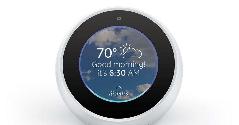 Amazon Echo Spot Smart Alarm Clock with Alexa White