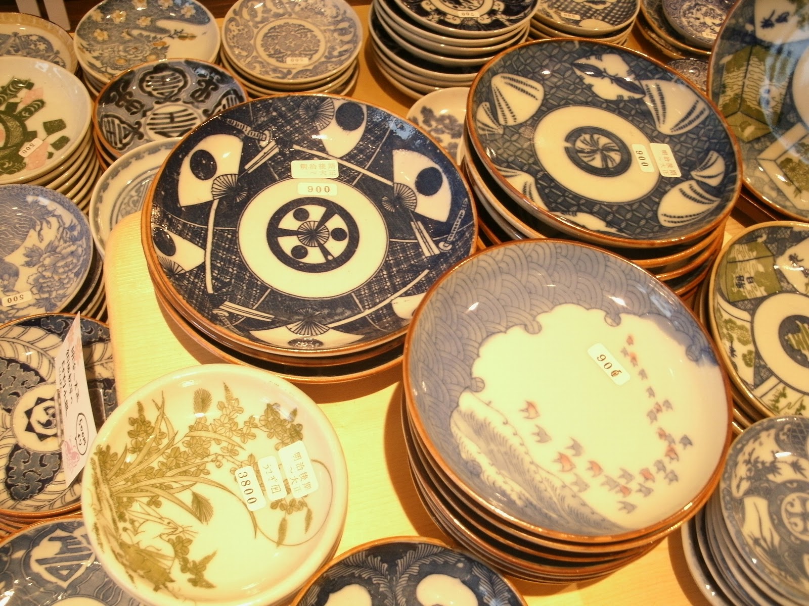 明治印判皿月うさぎ