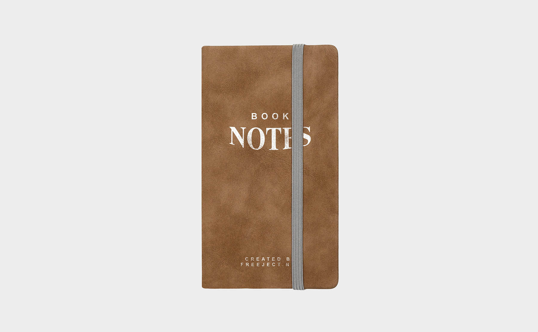 Brown Leather Note Book Hard Cover Mockup Design