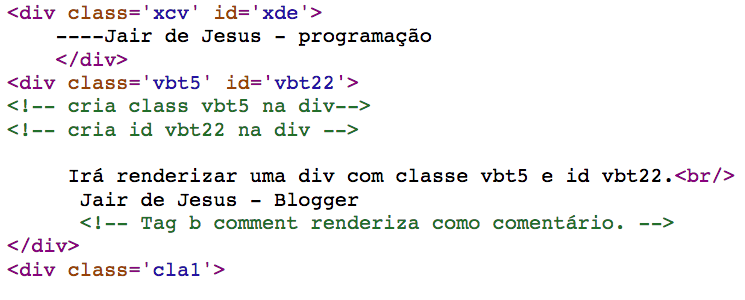 Códigos de saída Blogger b class e attr. Foto de códigos de saída Blogger b class e attr.