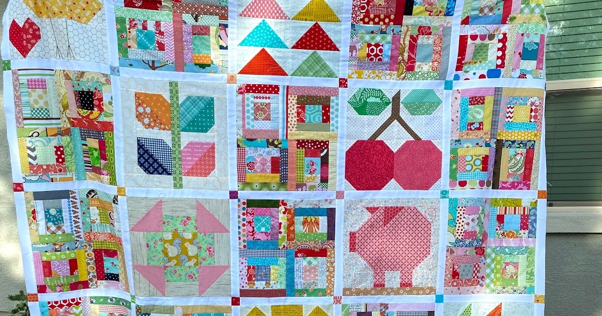 dream quilt create: Scrappy Haystack Sampler quilt