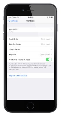 Cara Mengurutkan Nama Kontak iOS di iPhone dan iPad