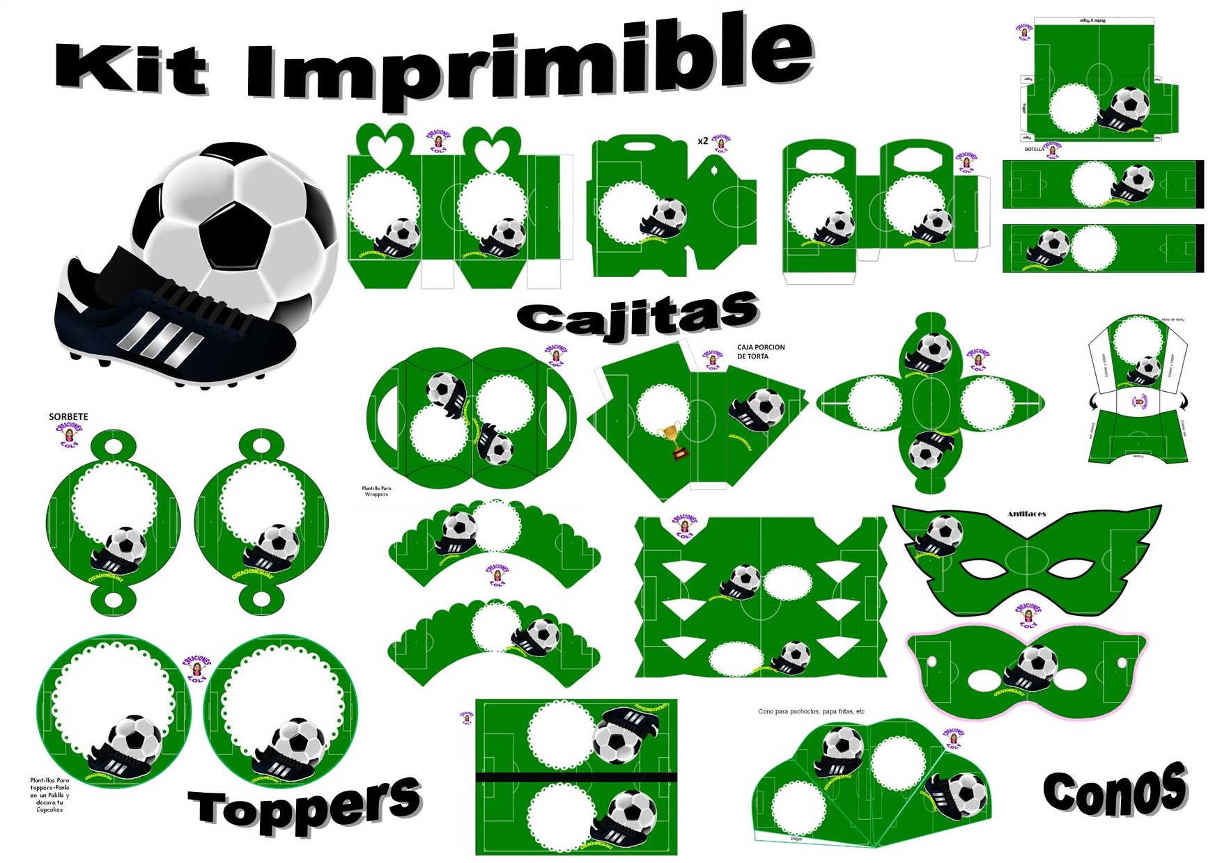 Creaciones Loly Candy bar Futbol